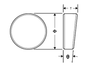 CaF2 wedged window